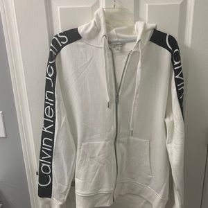 White and black CK Jeans men’s large hoodie